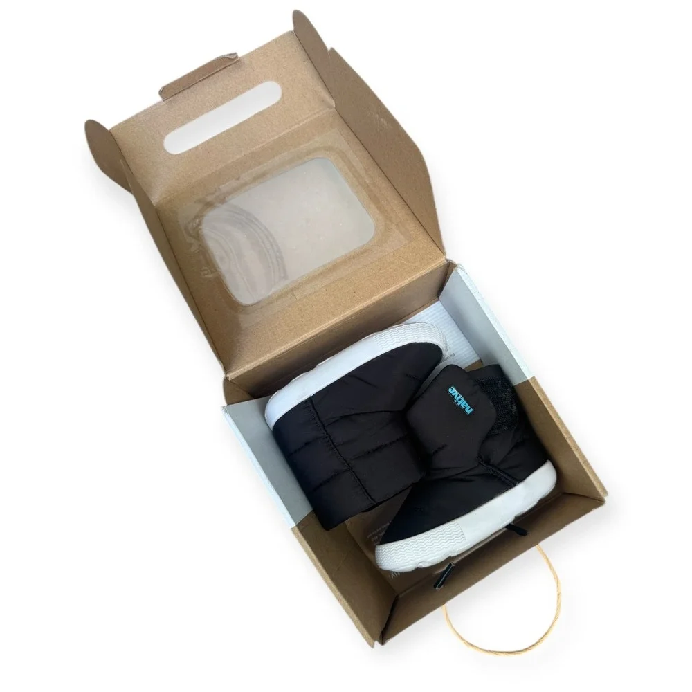 Native Chamonix Baby Boots Black/White Puffer Winter Snow Size B3